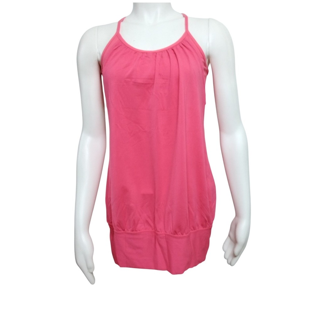Lululemon No Limits Tank Top Built-In Bra Pink Racerback Yoga Activewear Womens